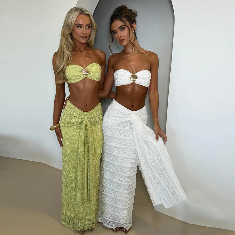 Lual set Bikini And Skirt Swimsuit