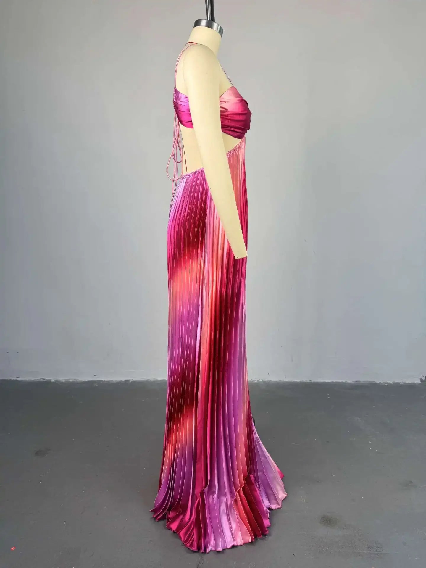 Floripa Pink – One Shoulder Slit Maxi Dress