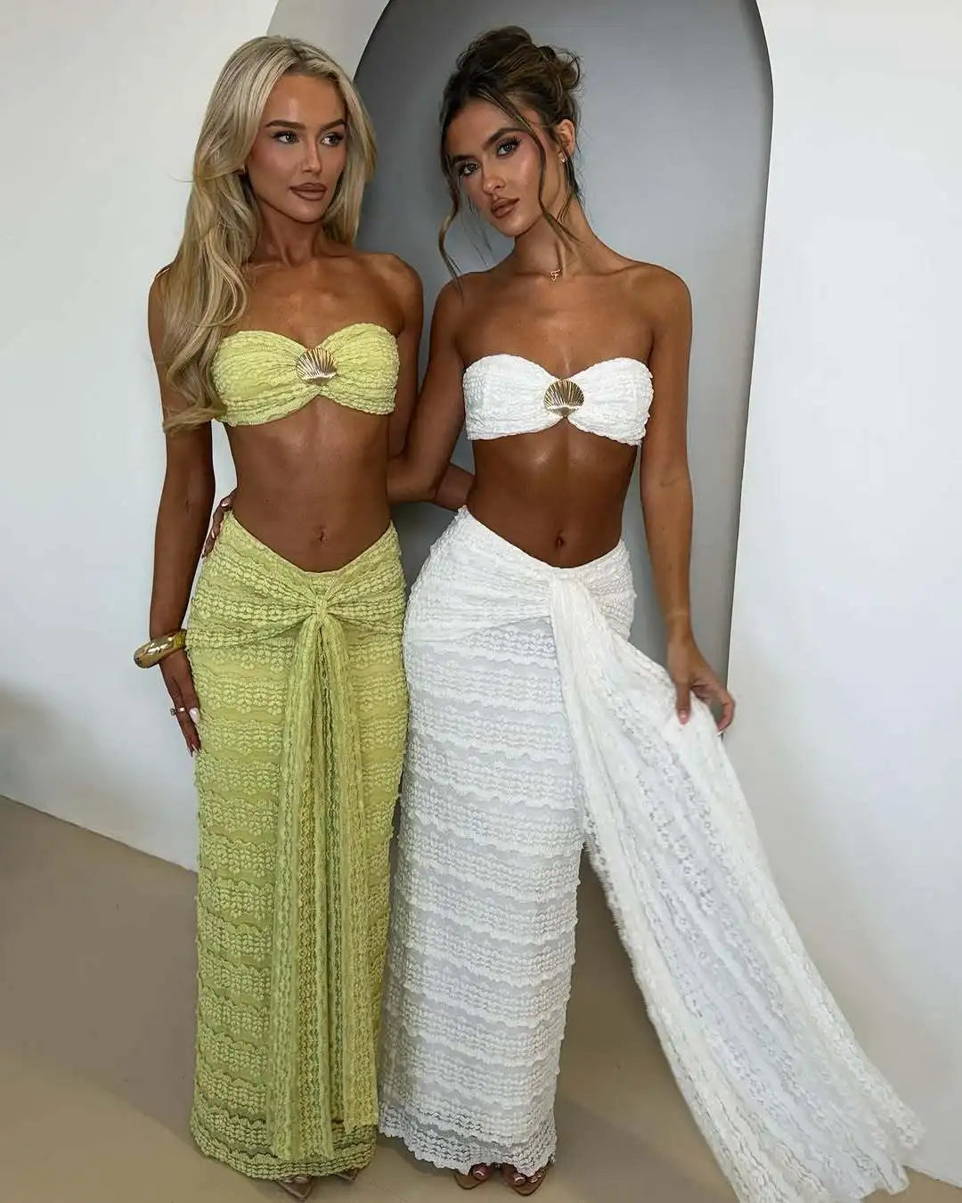 Lual set Bikini And Skirt Swimsuit
