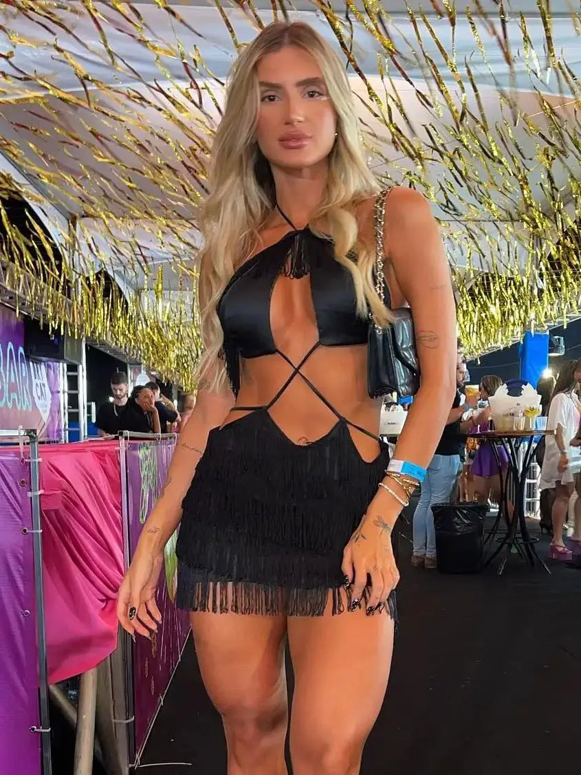 São Miguel dos Milagres Sexy Tassels Skirt Sets Women