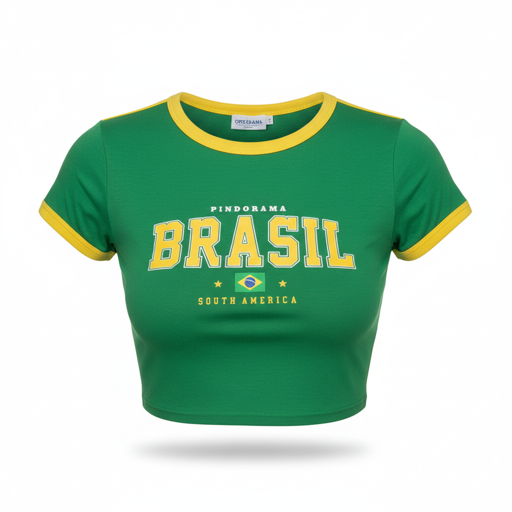 Brasil Slim Crop Tee