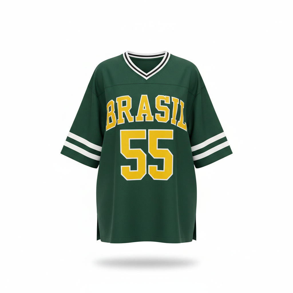 Brazil 55 Varsity Oversized Jersey Tee
