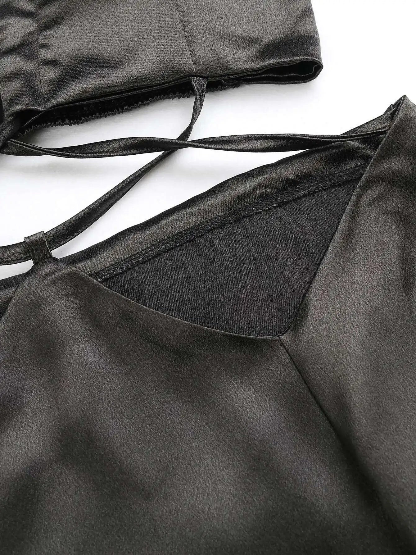 Noir Cut-Out Pleated Maxi Dress – Glow Edition