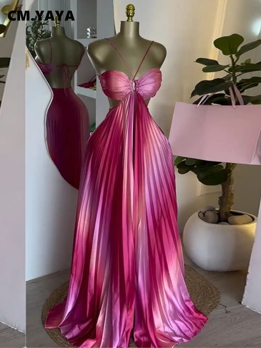 Floripa Pink – One Shoulder Slit Maxi Dress