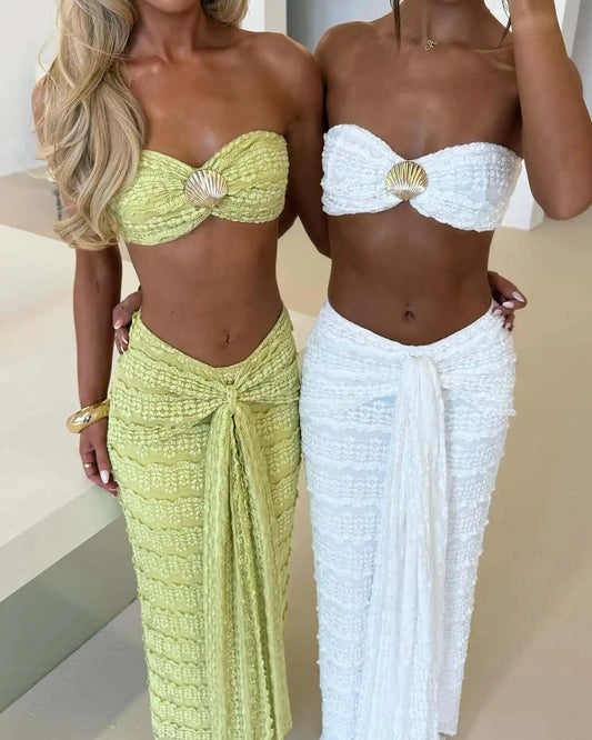 Lual set  Bikini And Skirt Swimsuit