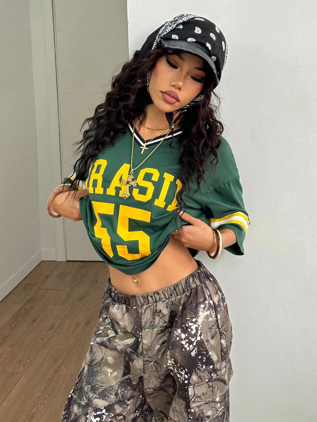 Brazil 55 Varsity Oversized Jersey Tee