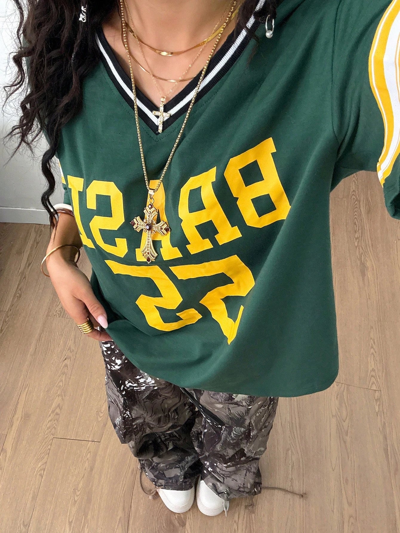 Brazil 55 Varsity Oversized Jersey Tee